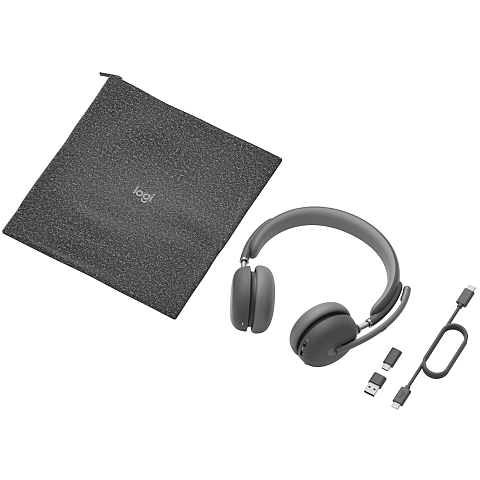 Logitech 981-001311 Kopfhörer & Headset Kabellos Kopfband Büro/Callcenter USB Typ-C Bluetooth Graphit