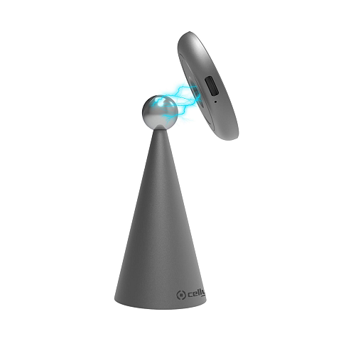 Celly MAGSTANDCHARGE Ladegerät für Mobilgeräte Smartphone Silber USB Kabelloses Aufladen Drinnen