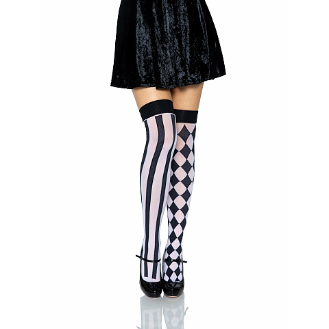 Leg Avenue 6120_00722 Strumpfhose/Strumpf Schwarz, Weiß