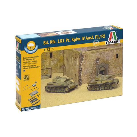 Italeri SD. KFZ. 161 PZ. KPFW. IV AUSF.F1/F2 Tank model Montagesatz 1:72