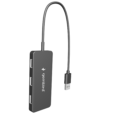 Gembird UHB-U2P4-04 Schnittstellen-Hub USB 2.0 480 Mbit/s Schwarz