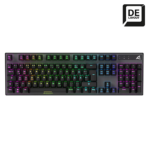 Sharkoon SKILLER SGK20 Brown Tastatur Gaming USB QWERTZ Deutsch Schwarz