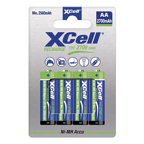 XCell Akku X2700 B4 Mignon AA Akku 4er Blister