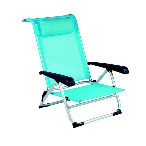 Bo-Camp 1204784 Liegestuhl Blau Textil Liegen / Sitzen
