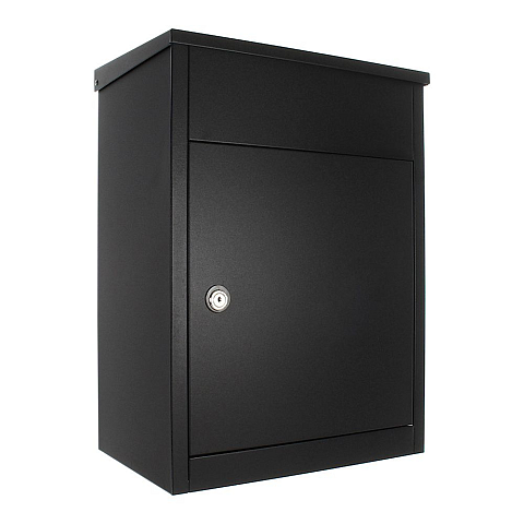 Rottner T05967 Briefkasten Schwarz Wandmontierter Briefkasten Stahl