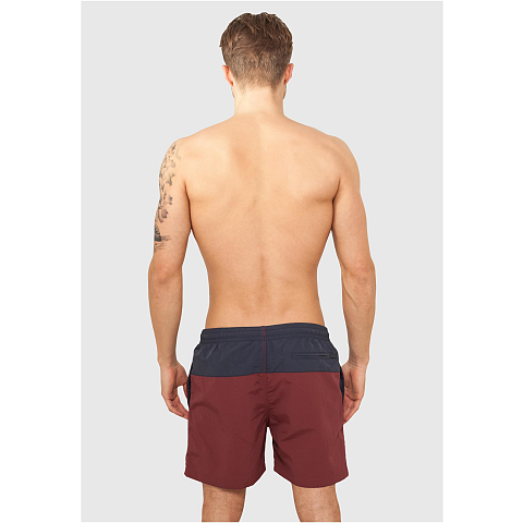Urban Classics TB1026 Schwimm-Boxershorts Burgund, Navy