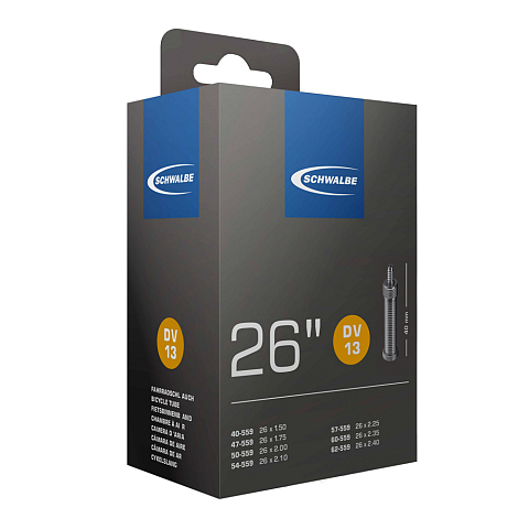Schwalbe 10425311 Fahrradschlauch Dunlop-Ventil 26" 40 - 62 mm