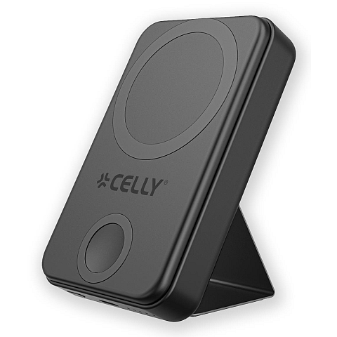 Celly MAGPBW10000BK Powerbank 10000 mAh Kabelloses Aufladen Schwarz