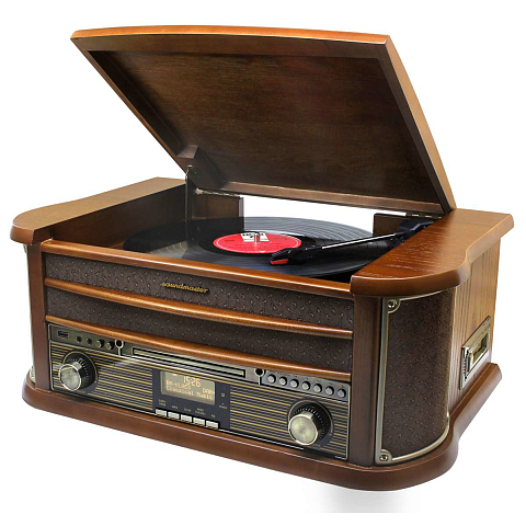 Soundmaster NR565DAB Plattenspieler Holz