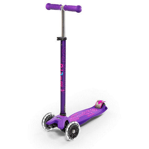 Micro Mobility Maxi Micro Deluxe LED Kinder Klassischer Roller Violett