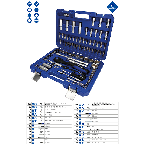 Brilliant Tools BT023094 Steckdosen/Steckdosen-Set Steckschlüssel-Satz