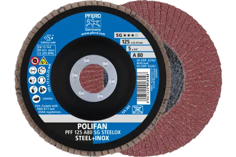 PFERD POLIFAN flap discs aluminium oxide A SG STEELOX 10 Stück(e)