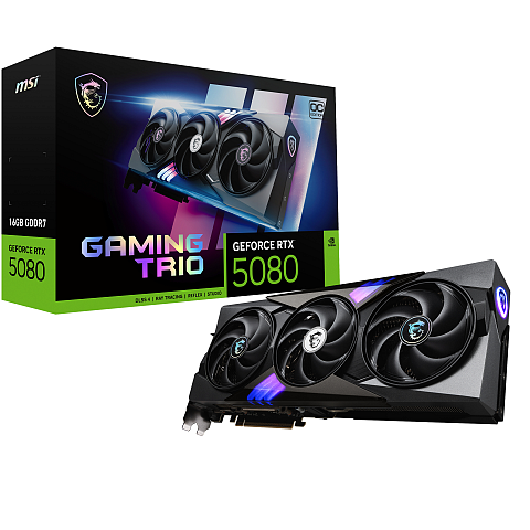MSI GAMING GEFORCE RTX 5080 16G TRIO OC Grafikkarte NVIDIA 16 GB GDDR7