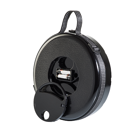 Wedo Teleskop-Hocker mit LED Funktion Rund Schwarz, Weiß ABS
