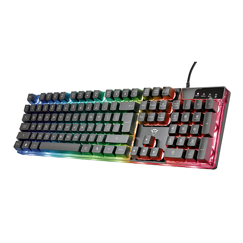Trust GXT 835 Azor Tastatur Gaming USB QWERTY Englisch Schwarz
