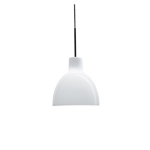 Louis Poulsen Toldbod 155/220 Glas Pendelleuchte Opalglas Weiß Ø 220