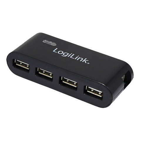 LogiLink UA0085 Schnittstellen-Hub 480 Mbit/s Schwarz