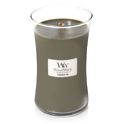 WoodWick Frasier Fir Wachskerze Rund Bernstein, Zedernholz, Moschus, Eichenmoos Olive 1 Stück(e)