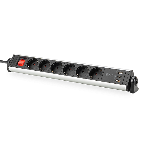 Digitus 6-fach Office-Steckdosenleiste mit 3x USB-Anschlüssen