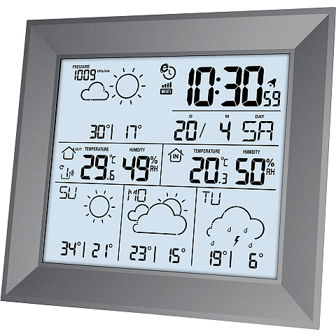 Technoline WD 2000 Digitale Wetterstation Grau Wechselstrom/Batterie WLAN