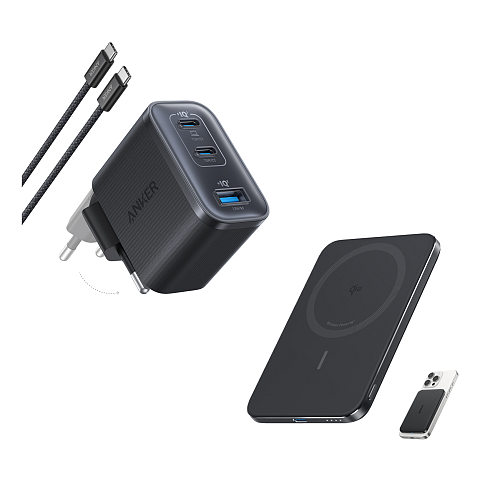 Anker B121A311 Powerbank 5000 mAh Kabelloses Aufladen Schwarz