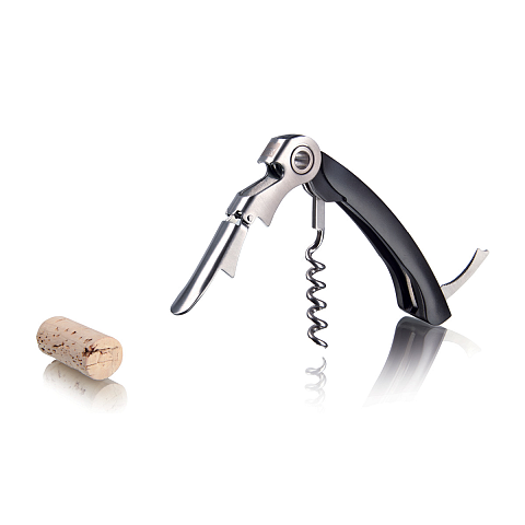 Vacu Vin 8714793685147 Korkenzieher Sommeliermesser Schwarz, Edelstahl