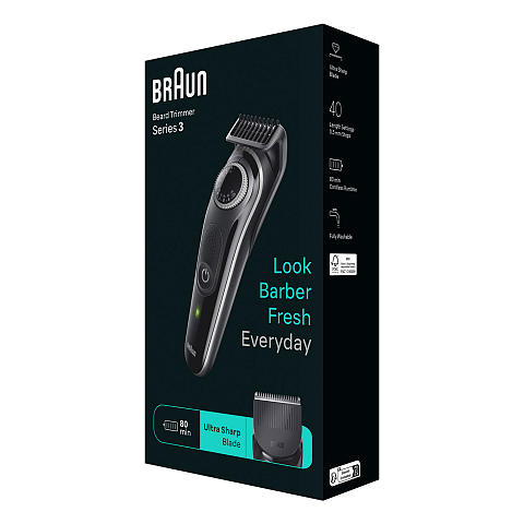 Braun BeardTrimmer 3 BT 3340 Akku 40 1 cm Schwarz