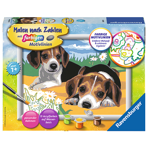 Ravensburger Malen nach Zahlen - Jack Russel Welpen