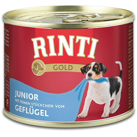 RINTI 4000158910387 Hunde-Dosenfutter Geflügel Welpe 185 g