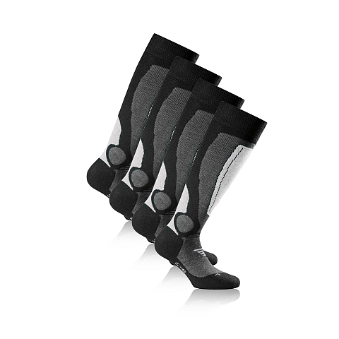 Rohner Ski Unisex Sportsocken Schwarz, Grau 2 Paar(e)