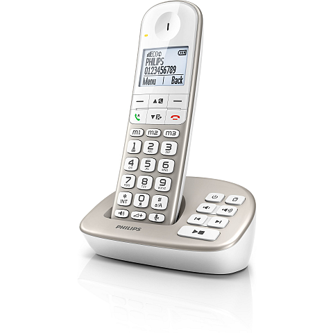 Philips Schnurlostelefon mit Anrufbeantworter XL4951S/38