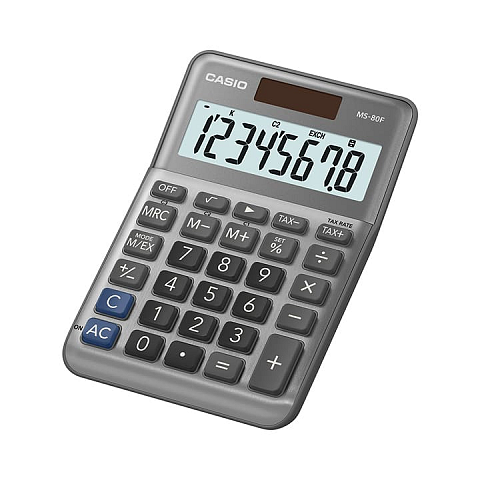 Casio MS-80F Taschenrechner Desktop Einfacher Taschenrechner Grau