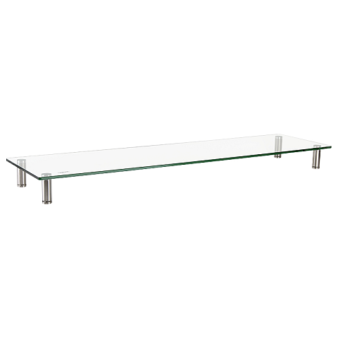 LogiLink BP0060 Flachbildschirm-Tischhalterung Tisch/Bank Edelstahl, Transparent