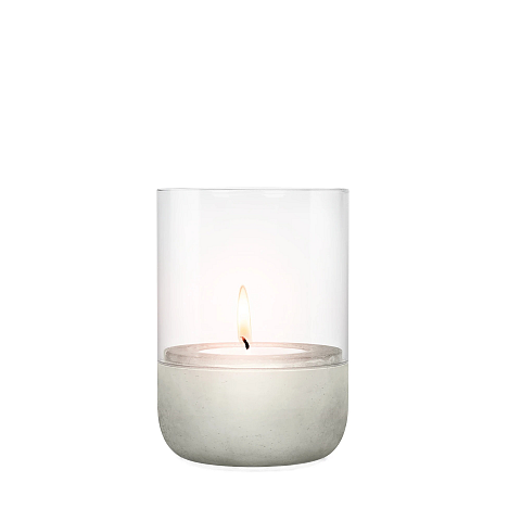 Blomus 65432 Kerzenständer Beton, Glas Hellgrau