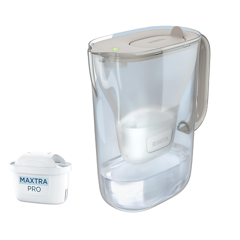 Brita Style Essential Pitcher-Wasserfilter 2,4 l Sand, Transparent