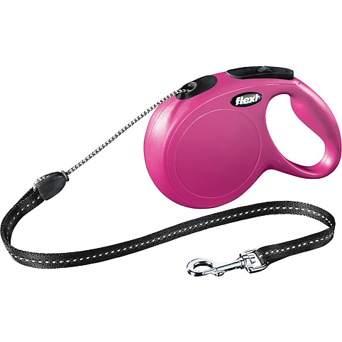 Flexi New CLASSIC 8 m Pink Hund Rückziehbare Leine