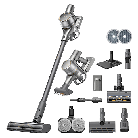 Dreame R20 Aqua 2-in-1-Stabstaubsauger Akku Trocken&Nass HEPA Beutellos 0,6 l 570 W Grau 2,9 Ah