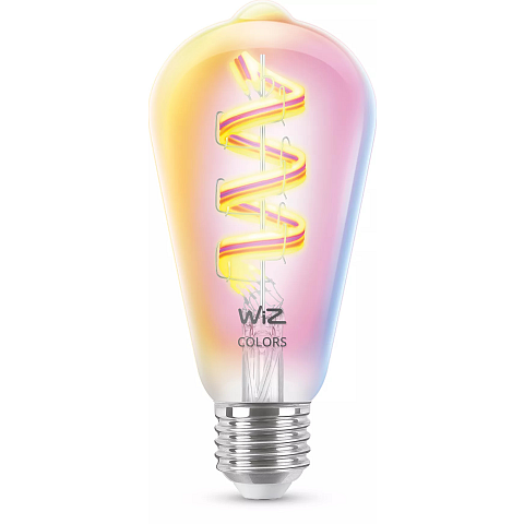 WiZ Filament-Lampe, transparent, 40 W ST64 E27