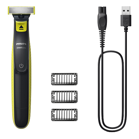Philips Norelco OneBlade QP2724/10 Elektrorasierer Folienschaber Trimmer Grau, Limette