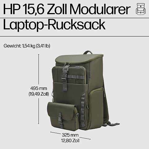 HP 15,6 Zoll Modularer Laptop Rucksack