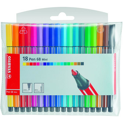 STABILO Pen 68 Mini Filzstift Mehrfarbig 20 Stück(e)