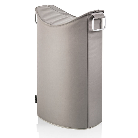 Blomus FRISCO Wäschekorb Rechteckig Aluminium, Faser Graubraun