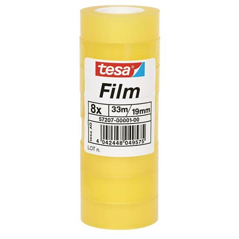 TESA 57207-00001-00 Schreibwaren-Klebeband 33 m Transparent 8 Stück(e)