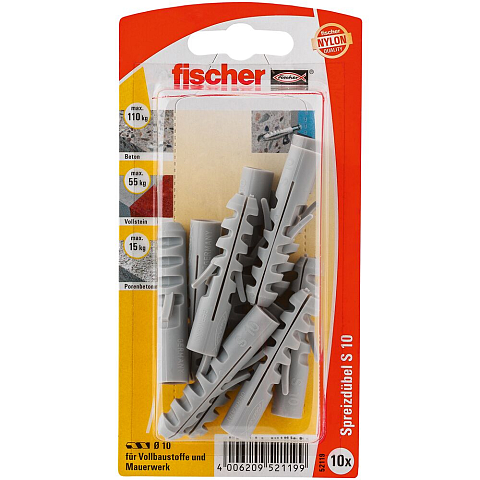 Fischer 52119 Schraubanker/Dübel 10 Stück(e) Spreizdübel 50 mm