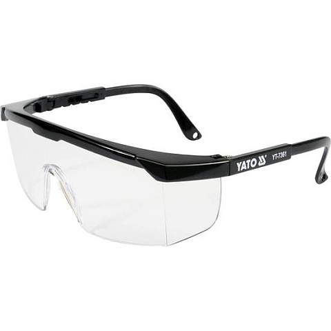 Yato YT-7361 Schutzbrille/Sicherheitsbrille Nylon Schwarz, Transparent