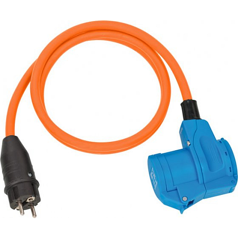 Brennenstuhl 1132910525 Verlängerungskabel 1,5 m 1 AC-Ausgänge Draußen Schwarz, Blau, Orange