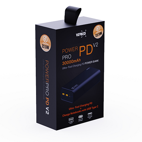 Verico Power Pro PD Lithium Polymer (LiPo) 30000 mAh Schwarz
