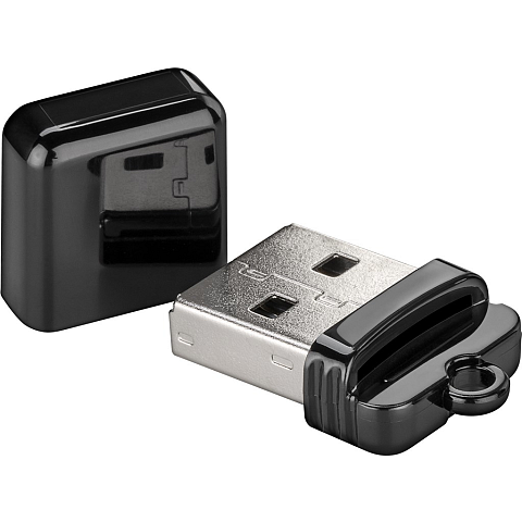 Goobay USB-A 2.0, MicroSD, 480 Mbit/s, schwarz