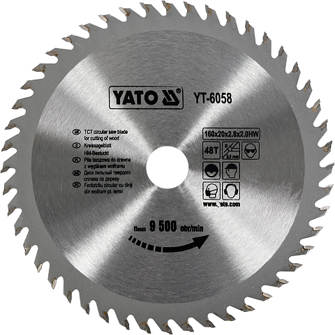 Yato YT-6058 Kreissägeblatt 16 cm 1 Stück(e)