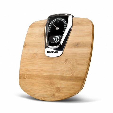 G3 Ferrari Formula Elegance Oval Bambus, Holz Elektronische Personenwaage